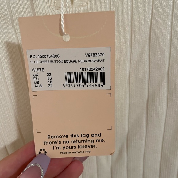 White plus size bodysuit. Brand new! - Picture 4 of 4